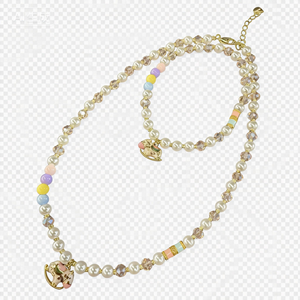 Modernes Elegantes Perlen-Halsband mit Verstellbarem Kupfer-K-Gold Tieranhänger für Haustiere - Product Image 2