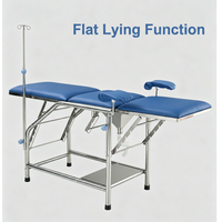 Mesa de Exploración Ginecológica de Acero Inoxidable para Hospital, Cama de Partos Manual Ajustable con Colchón Impermeable para Uso Clínico, Certificación CE
