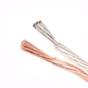 Vente en gros de 25 <span class=keywords><strong>pieds</strong></span> de calibre 20 AWG pur et cuivre étamé câble parallèle transparent plat clair double câble de haut-parleur petit rouleau - Product Image 5