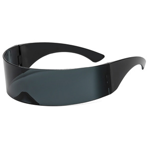 Lunettes de soleil sans monture tout-en-un <span class=keywords><strong>Halloween</strong></span> Tech, UV400, mode futuriste, lunettes hip-hop, lunettes de boîte de nuit - Product Image 5