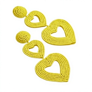 Nouvelles boucles d'oreilles pendantes en résine acrylique faites à la main, motif pastèque perlée, pour femme, bijoux fantaisie mignons pour soirée - Product Image 2