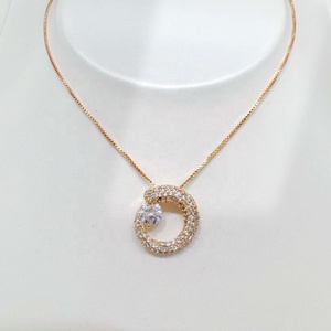 Precio de fábrica, collar de plata 925 redondo, moderno, sencillo, estilo coreano, occidental, delicado, para damas, con lazo, elegante, a la moda. - Product Image 4