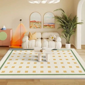 Tappeto in Cashmere Filato a Pois Ondulati Color Crema, Isolante Acustico, Spesso, per Soggiorno, Camera da Letto, Comodino, Uso Domestico, Vendita all'Ingrosso - Product Image 2