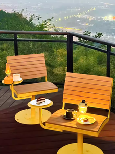 Tavoli e Sedie da Esterno Moderni in Ferro, <span class=keywords><strong>Design</strong></span> Durevole e di Tendenza, per Bar e Caffetterie, con Vassoi Integrati - Product Image 6