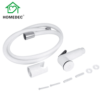 HOMEDEC Kit de Douche Portable en Plastique ABS pour Hygiène Personnelle, Ensemble Pulvérisateur Bidet Manuel Durable avec Support de Tuyau, Design Moderne