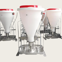 Mangeoire automatique en acier inoxydable pour bétail, à alimentation sèche et humide, capacité de trémie, équipement agricole