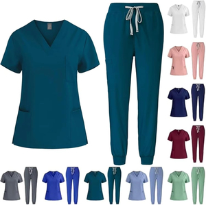 Combinaison de travail personnalisable en tissu tissé, confortable, de couleur unie, pour infirmière d'ambulance - Product Image 6