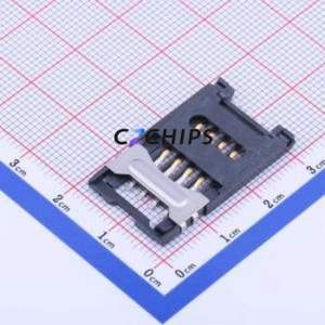 SIM-105-ARP8 SIM Card Connector SMD Connector Flip Cover Type Mini SIM Card Card Holder 2.5mm - Product Image 1
