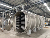 Huchuan industriële vriesdroogmachine voor voedselverwerking, grote capaciteit, SUS304 roestvrij staal, PLC-gestuurd, gasverwarming