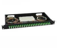 Boîtier de terminaison optique 19 pouces 24 ports SC monomode multimode pour rack, panneau de brassage de fibres optiques SC/UPC/APC/OM1/OM2/OM3/OM4