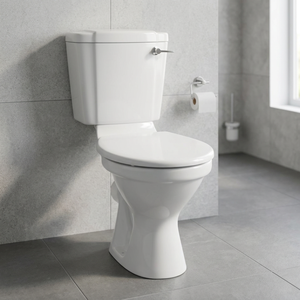 WC à poser au sol Vistaar Ceramics, deux pièces, sans bride, à double chasse cyclonique - Product Image 2