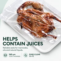 Sacs sous vide en film nylon PA PE épais 160 microns résistants aux perforations pour l'emballage du bœuf et de la viande, utilisation en supermarché, personnalisables
