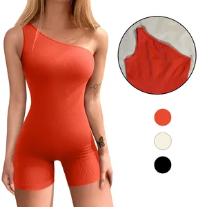 High Quality Seamless Wholesale Gym Wear Hip Lifting Women Short Gym Rompers