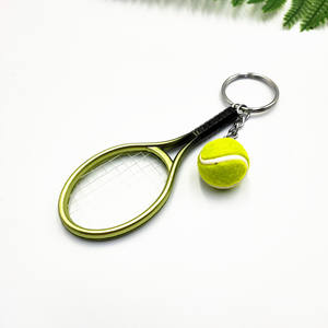 <span class=keywords><strong>Mini</strong></span> raqueta de tenis de simulación de moda y creativa, llavero colgante, llavero deportivo de Venta caliente - Product Image 5