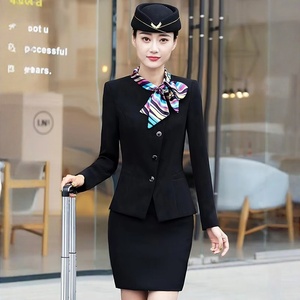 Uniforme de Azafata de Manga Larga para Mujer, para Aviación, Universidad, Tren de Alta Velocidad, Hotel, Joyería, Esteticista - Product Image 1