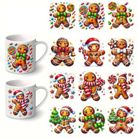 Autocollants UV DTF autocollants pour tasses et bouteilles, motifs « Love Happy Quotes », imperméables, pour verres et bouteilles, transfert UV DTF, autocollants enveloppants pour tasses
