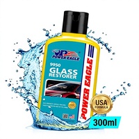 Nettoyant Vitres Voiture 300ml : Éliminateur de Film Huileux, Anti-Pluie, Anti-Reflet, Cire pour Pare-Brise