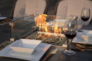 9PCS New Style Outdoor Rattan <b>Patio</b> and Garden <b>Round</b> Dining Gas Fire Pit <b>Table</b> and Chair Furniture Set PAG-1108 Luxury Rattan Wi - Product Image 3