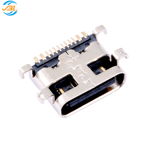 Connecteur femelle Molex à montage central <span class=keywords><strong>USB</strong></span> <span class=keywords><strong>Type</strong></span> <span class=keywords><strong>C</strong></span> 16 broches, simple rangée, en acier inoxydable, vertical, USB3.0 H3.11, personnalisable - Product Image 3