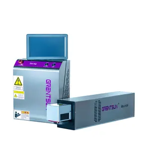 Grentsun CO2 30W Laser Expiry Date Engraving Machine Fiber UV QR Code Laser Marking Printer for PET Water/Beverage Bottle
