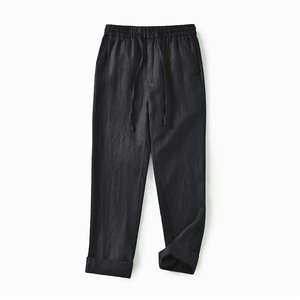 Pantalones Casuales Ligeros de Lino 100% para Verano, Talla Grande, OEM - Product Image 2