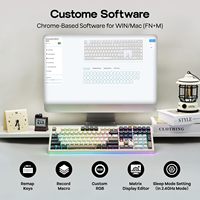 AULA F108 Pro V2 Esports Gaming Mechanical Keyboard Tri-Mode 100% Layout Keycaps RGB Backlight Hot-swap for PC Computer Gamers