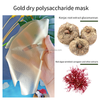 Masque facial en feuille de fibre de konjac d'algues dorées 20 g/m² à forte capacité de retenue d'eau, contrôle du sébum pour une hydratation profonde et une peau nourrie