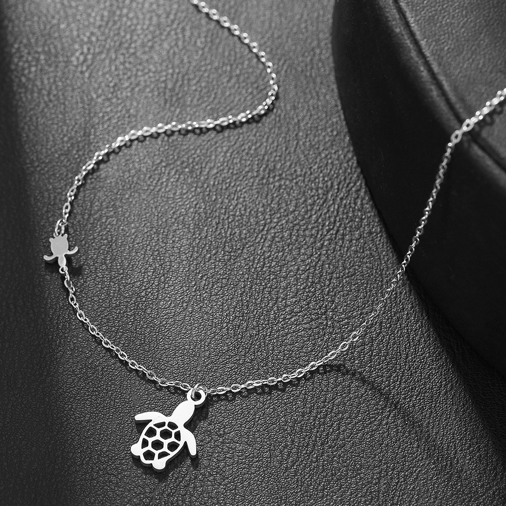 Collier tortue en argent [1 pièce] XL0650-1