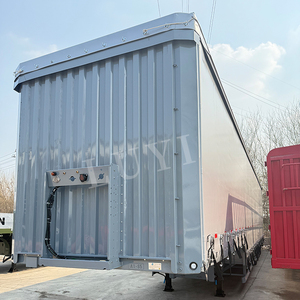 Semirremolque de cortina lateral personalizado de 3 ejes, 40 pies y 45 pies, impermeable de PVC, cortina de lona, remolque de camión deslizante lateral - Product Image 5