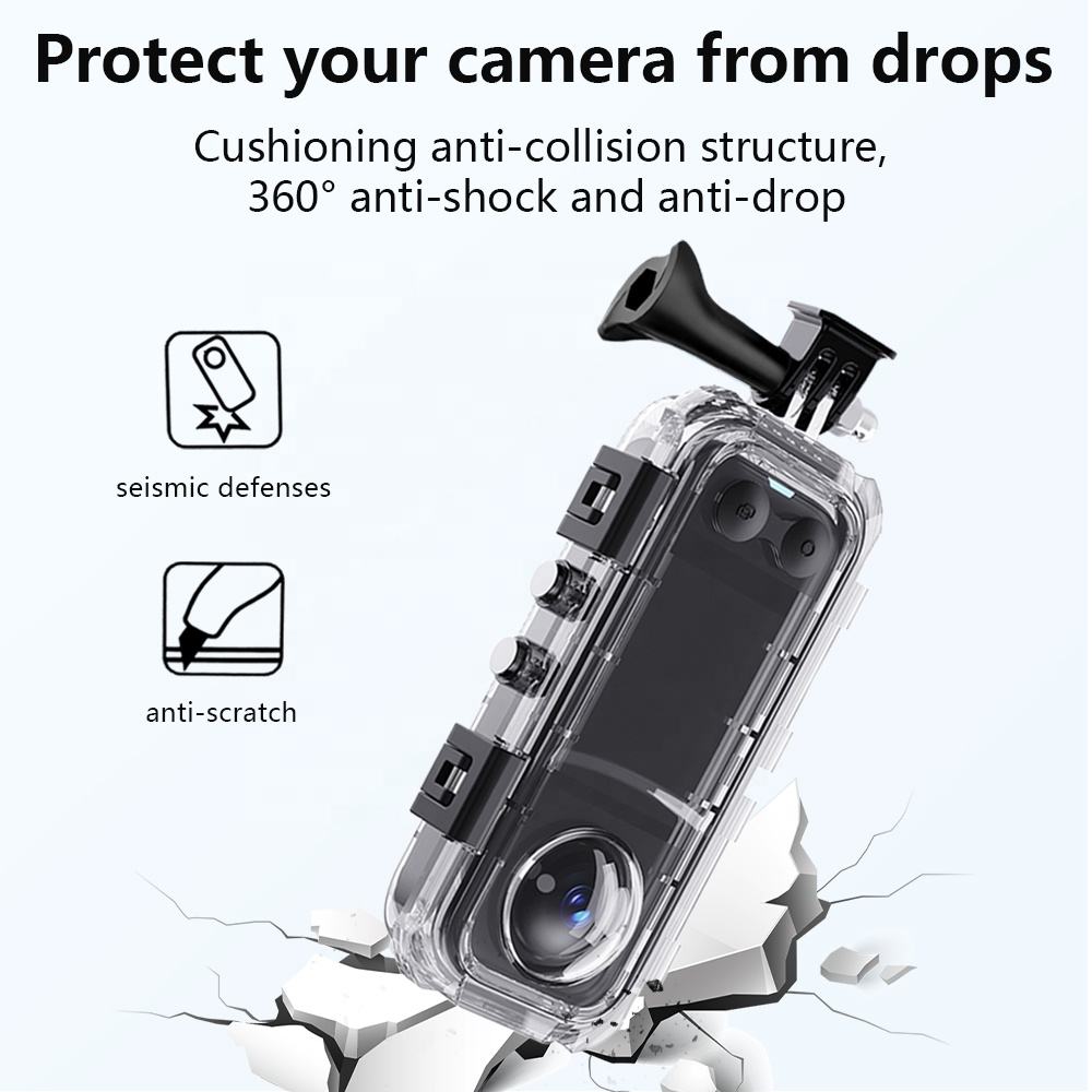 60M Insta 360 Dive Case Action Camera Accessories Waterproof Case Waterproof Housings for Insta 360 X4