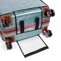 Housse de valise en PVC imperméable et anti-rayures avec logo personnalisé pour les voyages, fermeture à glissière anti-poussière et tissu pour les bagages et les sacs
