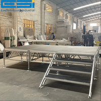 Plateforme de Scène Modulaire Pliable en Alliage d'Aluminium, Certifiée TUV, Haute Capacité de Charge, Idéale pour Mariages et Événements Concertistiques