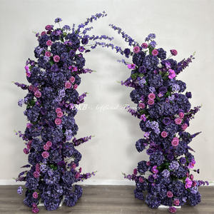 Durable Simulation wedding corner <b>flowers</b> arch set Silk <b>Flower</b> Church Window Exhibition Hall Scene Layout Arch Proposal Wedding - Product Image 2