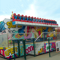 Manège Crazy Wave monté sur remorque, mini-attraction portable de type Miami Carnival, à vendre