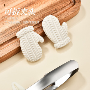 Support de pince alimentaire en silicone antidérapant avec boucle de verrouillage, pince à pain amovible pour la cuisine - Product Image 2