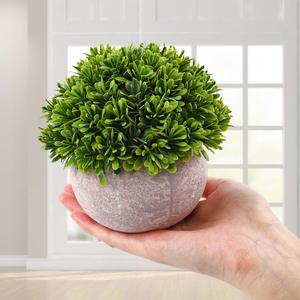 Ventas calientes Mini plantas en maceta artificiales Plantas de arbustos de topiario de plástico para decoración de escritorio de oficina de habitación - Product Image 3
