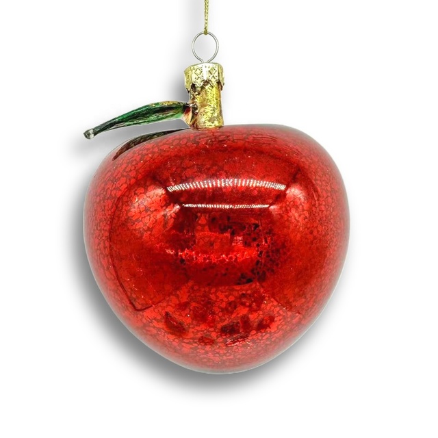 Exquisite Christmas Glass Ornaments Fruit Series Home Party Ornaments apple Christmas Glass Ornaments