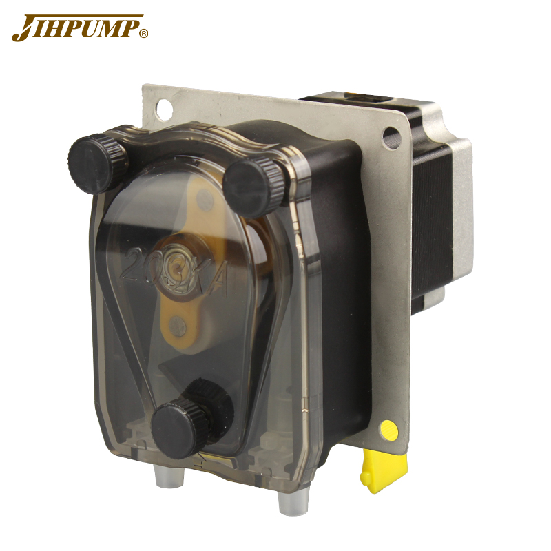 JIHPUMP 24v العاصمة الصغيرة البسيطة مايكرو مضخة تمعجية 8 مللي متر 500 500 مللي 500 مللي/دقيقة المياه السائل مضخات الجرعات من التطبيق في الحليب