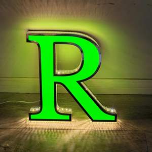 Letrero LED Impermeable para Exteriores, Acrílico, Acero Inoxidable, Letras Luminosas 3D, Letrero de Resina con Luz de Neón - Product Image 1