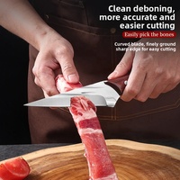 Couteau à désosser et à découper la viande, couteau de boucher pour l'abattage de porcs et de moutons, couteau multifonctionnel pour le rasage, le dépeçage et le sanglage, lame en acier 4Cr 60