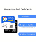 Carte NFC programmable QR+NFC 215 carrée pour avis Google, station NFC pour réseaux sociaux, carte de table 13,56 MHz avec code QR modifiable