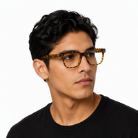 Lunettes carrées en acétate noir Mazzucchelli, très vendues, avec charnières à rivets, montures de lunettes à bas prix