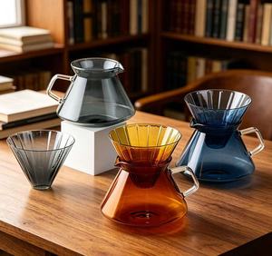 Ensemble de café à faire couler sur le verre, multicolore, <span class=keywords><strong>vintage</strong></span>, fait main, en borosilicate, pour la décoration de la maison et les cadeaux de fêtes - Product Image 1