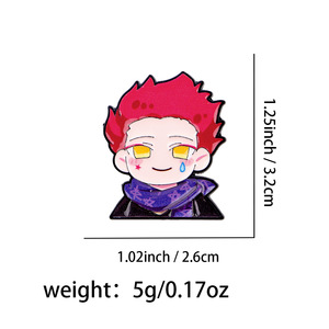 5 Stili Hunter GON FREECSS Killua Zoldyck Hisoka Spille di Moda in Metallo, Badge Fai-da-Te in Lega, Spilla Anime - Product Image 6