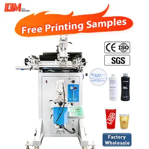 Pencetak Layar Cangkir Teh Susu Semi Otomatis Mesin Cetak Layar Botol Kertas untuk Dijual