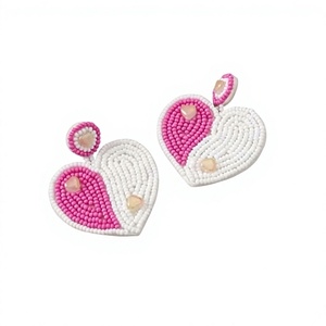 Boucles d'oreilles pendantes à pampilles jaunes perlées, design bohème pour femme, bijoux de fête, clous d'oreilles en résine acrylique, boucles d'oreilles tendance pour anniversaire femme - Product Image 5