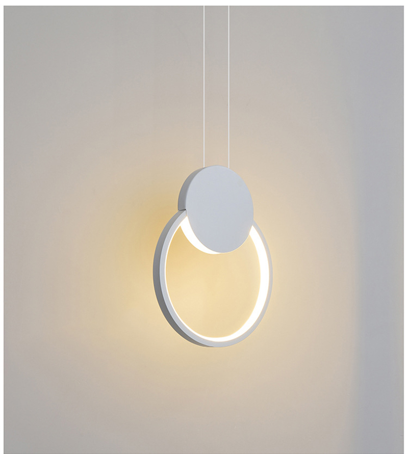 LED Pendant Light Nordic Modern Metal Simple Geometry Decoration For Living Room Bedroom Home Hanging Lamp Lighting