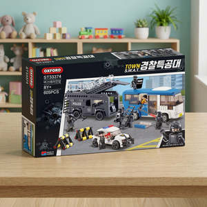 OXFORD TOWN Special Force Urban Public Security Building <b>Blocks</b> <b>Plastic</b> ABS Emergency Rescue Scene Policeman Construction Toy - Product Image 2