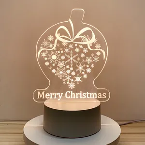 新しいLEDカスタム写真クリエイティブ3Dイリュージョンアニメランパラアクリルテーブルデスクランプベースクリスマスキッズ家の装飾常夜灯