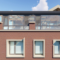 Véranda en aluminium isolée avec service de design intérieur complet, garantie de 5 ans, style contemporain pour bâtiments commerciaux